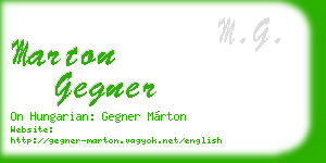 marton gegner business card